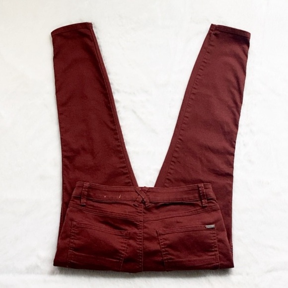 Like New Prana Oday Jeans Vino Maroon Organic Stretch Denim Skinny - Picture 5 of 7